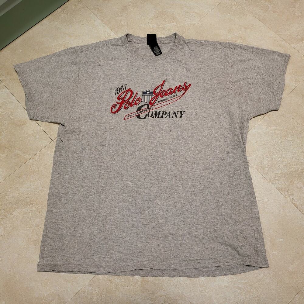Vintage Y2K 00s Ralph Lauren Polo Jeans Company Graphic T Shirt Mens Size XL